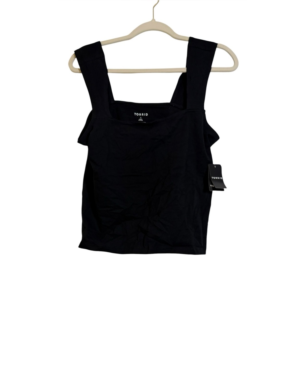 Torrid Foxy Square Neck Crop Tank, Black sz 1X NWT